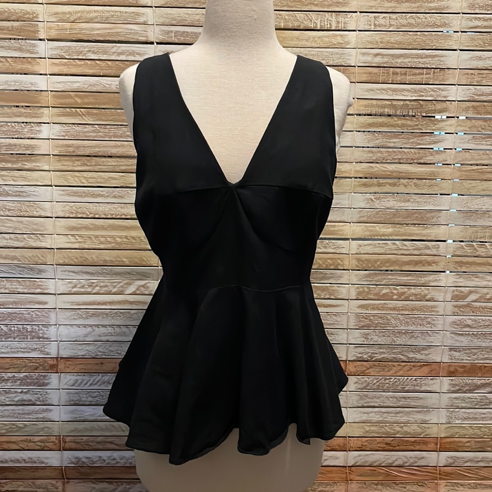 Linen peplum tank